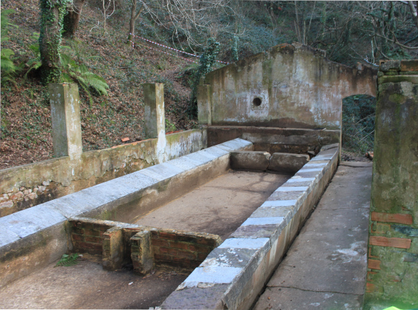 foto del Lavadero de Entrerregueros. Es un Lavadero de forma rectangular desprovisto de tejado.